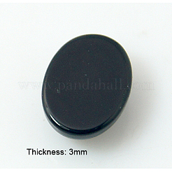 Natural Dyed & Heated Black Agate Cabochons&nbsp;X-G-BA8x6x3