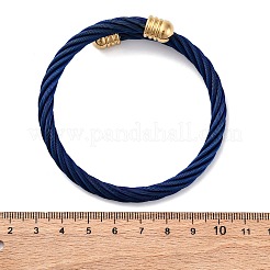 304 Stainless Steel Torque Bangles for Women Men&nbsp;BJEW-G584-18G-03