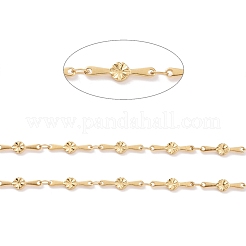 Ion Plating(IP) 304 Stainless Steel Flower Bar Link Chains&nbsp;STAS-E161-02G