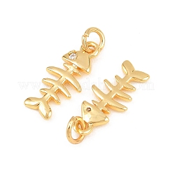 Brass Micro Pave Cubic Zirconia Charms&nbsp;KK-F927-13B-G