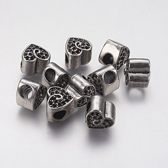Ion Plating(IP) 304 Stainless Steel European Beads Rhinestone Settings&nbsp;STAS-J022-141AS