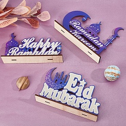 3 Sets 3 Style Wood Display Decoration&nbsp;DJEW-CN0001-17