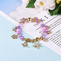 10Pcs 10 Style Rack Plating Brass Cubic Zirconia Charms&nbsp;ZIRC-SZ0002-25