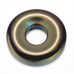 Electroplate Non-magnetic Synthetic Hematite Pendants&nbsp;G-F337-49-03