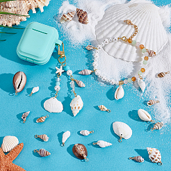 100Pcs 10 Styles Shell Pendants&nbsp;PALLOY-PH01882
