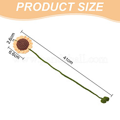 2Pcs 2 Styles Sunflower Woolen Yarn Sunflower Costume Accessories Decorations&nbsp;DIY-DR0001-45