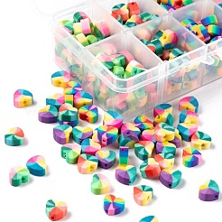 300Pcs 5 Styles Handmade Polymer Clay Beads&nbsp;CLAY-LS0001-04