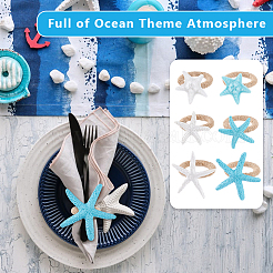 6Pcs 6 Styles Jute Napkin Rings&nbsp;DIY-GA00002