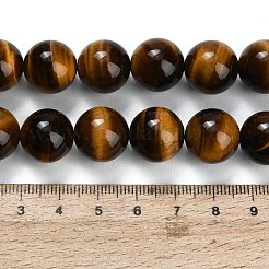 Natural Tiger Eye Beads Strands&nbsp;G-C293-A01-14mm
