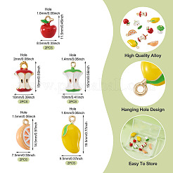 10Pcs 5 Styles Fruit Alloy Enamel Charms&nbsp;ENAM-TA0003-28