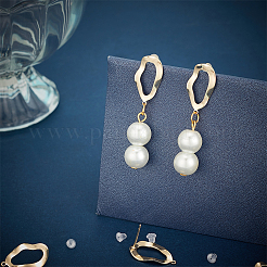 5 Pairs Brass Stud Earring Findings&nbsp;KK-BC0011-88