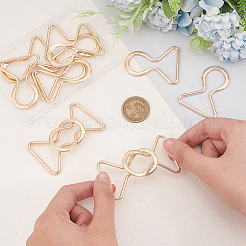 6 Pairs Zinc Alloy Clasps&nbsp;FIND-BC0004-66LG