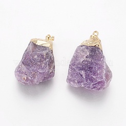 Natural Amethyst Pendants&nbsp;G-O169-01B-03G
