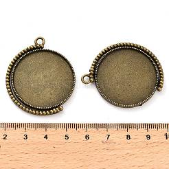 Zinc Alloy Pendant Cabochon Settings&nbsp;FIND-NH0001-13C-AB