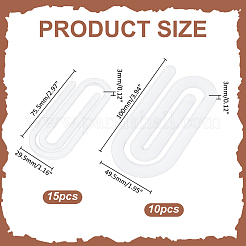 25Pcs 2 Styles Heat Transfer Acrylic Paper Clips&nbsp;AJEW-WR0003-34