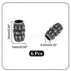6Pcs 304 Stainless Steel Beads&nbsp;STAS-UN0043-37