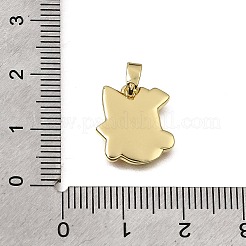 Brass with Red Enamel Charms&nbsp;KK-CBAA632-29G