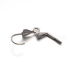 304 Stainless Steel Shell Leverback Earring Findings&nbsp;X-STAS-E103-04A