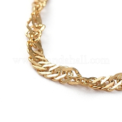 304 Stainless Steel Singapore Chain Necklaces&nbsp;X-NJEW-JN02662-03