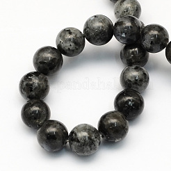Natural Larvikite Round Beads Strands&nbsp;G-S159-8mm