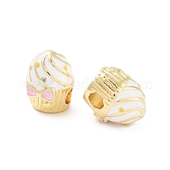 Cake Rack Plating Brass Enamel Beads&nbsp;KK-G512-02G