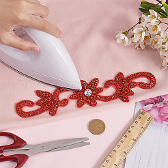 Flower Hotfix Rhinestone&nbsp;DIY-WH0504-33A