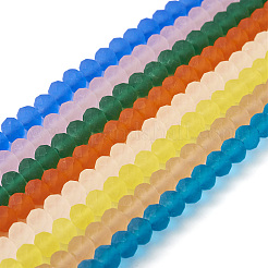 8 Strands 8 Colors Transparent Glass Beads Strands&nbsp;GLAA-TA0002-20
