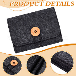 5Pcs Felt Jewelry Storage Bags with Button&nbsp;ABAG-BC0001-71A