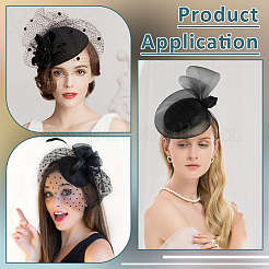 10Pcs Imitation Hemp Round Fascinator Hat Base for Millinery&nbsp;AJEW-BC0009-73