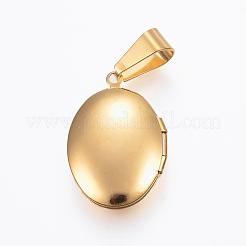 Ion Plating(IP) 304 Stainless Steel Locket Pendants&nbsp;STAS-H389-28G