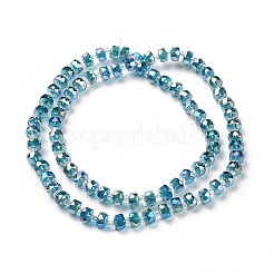 Electroplate Transparent Glass Beads Strands&nbsp;EGLA-H101-03B