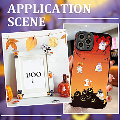 60Pcs 10 Styles Halloween Opaque Resin Decoden Cabochons&nbsp;RESI-SC0005-71B