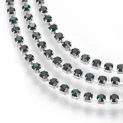 Brass Rhinestone Strass Chains&nbsp;CHC-S6-10S-1