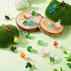 20Pcs 10 Colors Handmade Lampwork Pendants&nbsp;LAMP-TA0001-61
