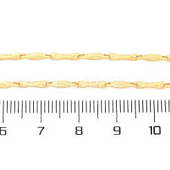 Brass Twisted Bar Link Chain Necklaces&nbsp;NJEW-D302-63G