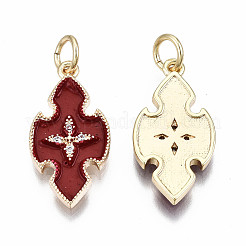 Brass Enamel Pendants&nbsp;KK-S356-199B-NF