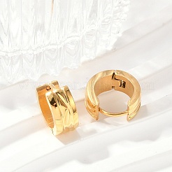 304 Stainless Steel Polishing Effect Hoop Earrings&nbsp;EJEW-M001-37G