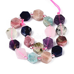 Natural Sodalite & Rhodonite & Prehnite & Amethyst & Rose Quartz & Flower Amazonite & Sunstone Beads Strands&nbsp;G-N358-03A-01