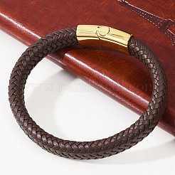 Braided Microfiber Leather Cord Bracelets for Women Men&nbsp;BJEW-D304-05G-01