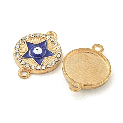 Alloy Blue Enamel Connector Charms&nbsp;ENAM-S003-02F