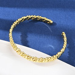 Teardrop Brass Cuff Bangles for Women&nbsp;BJEW-C112-01G