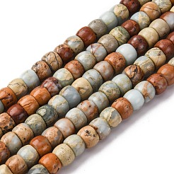 Natural Aqua Terra Jasper Beads Strands&nbsp;G-L624-D03-10x8mm