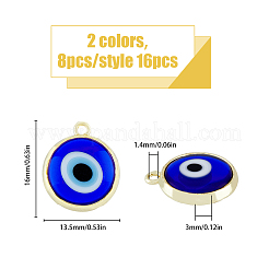 16Pcs 2 Colors Handmade Lampwork Pendants&nbsp;LAMP-HY0001-04