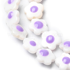 Natural Freshwater Shell Enamel Beads Strands&nbsp;SHEL-K006-01