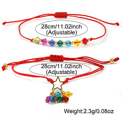 2Pcs Adjustable Glass Beads Braided Bead Bracelets&nbsp;ER5290-1