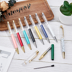 10Pcs 10 Colors Creative Empty Tube Ballpoint Pens&nbsp;AJEW-GF0014-31A
