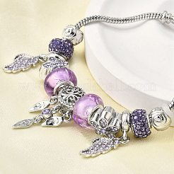 Alloy European Beads Charm Bracelets&nbsp;BJEW-F495-17P