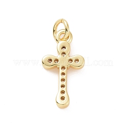 Brass Micro Pave Cubic Zirconia Pendants&nbsp;KK-C012-49G