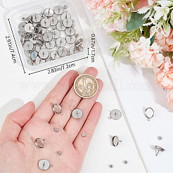 50 Sets 304 Stainless Steel Stud Earring Finding&nbsp;STAS-BBC0003-32