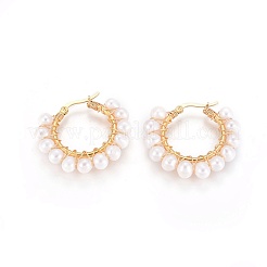 304 Stainless Steel Hoop Earrings&nbsp;EJEW-F240-02G